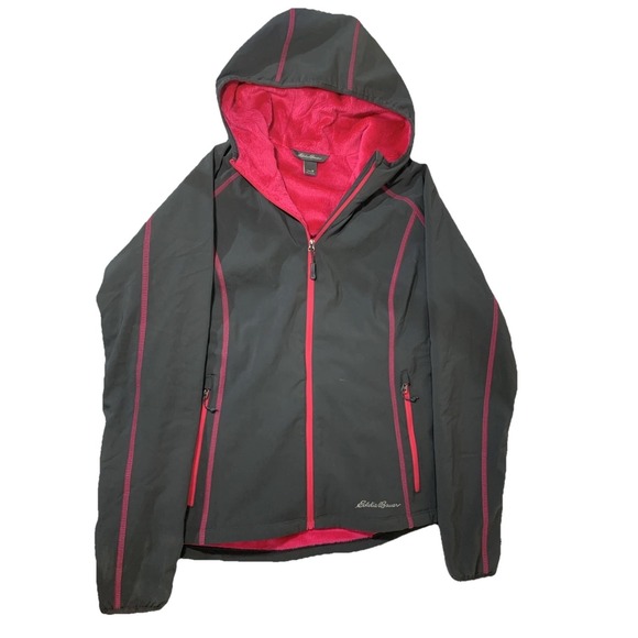 Dark Gray Eddie Bauer Fleece Lined Jacket Womens Medium - Picture 1 of 6